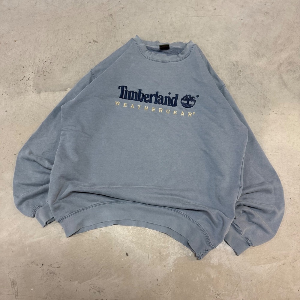 Vintage 90s Blue Timberland Crewneck Sweatshirt‎
